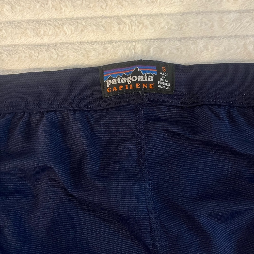 Patagonia Men's Capilene Thermal Weight Bottoms in navy blue Size S - Picture 5 of 5